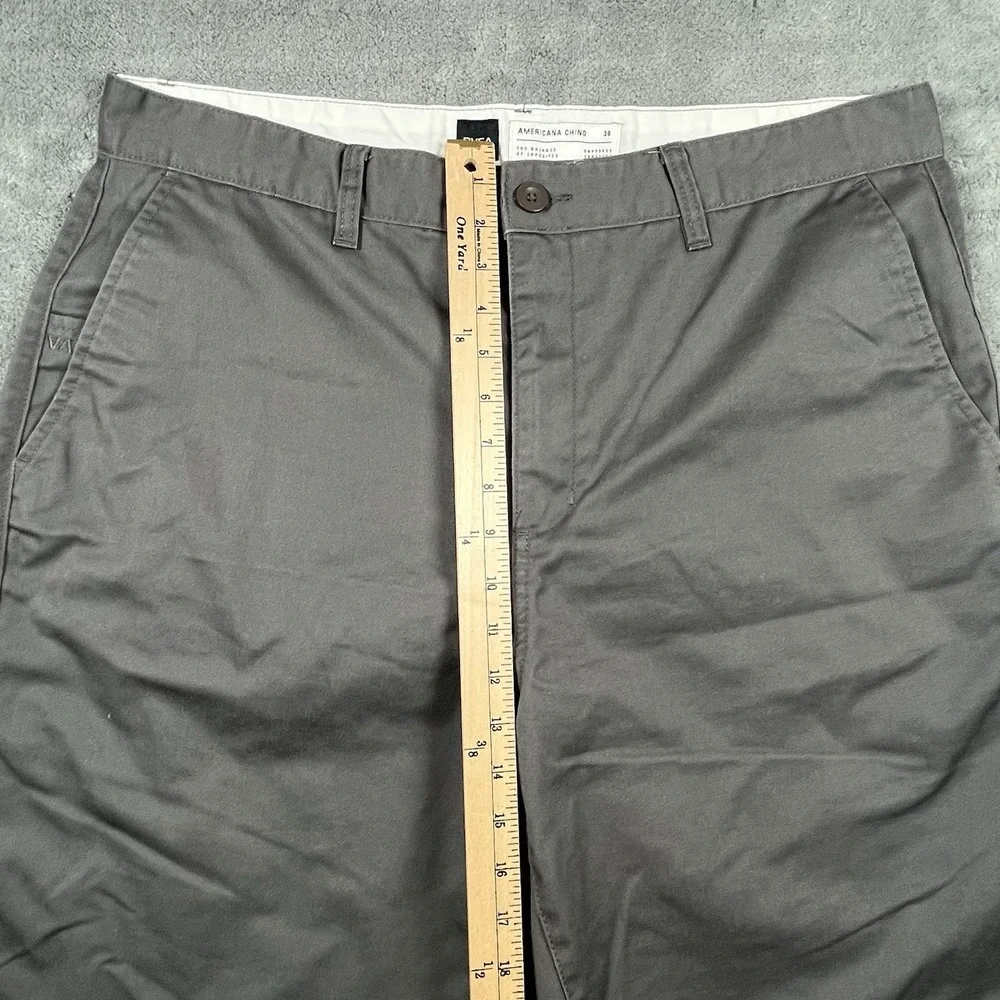 RVCA Week-End Americana Chino Shorts Mens 38 Charcoal Gray Heavy Duty Outdoors